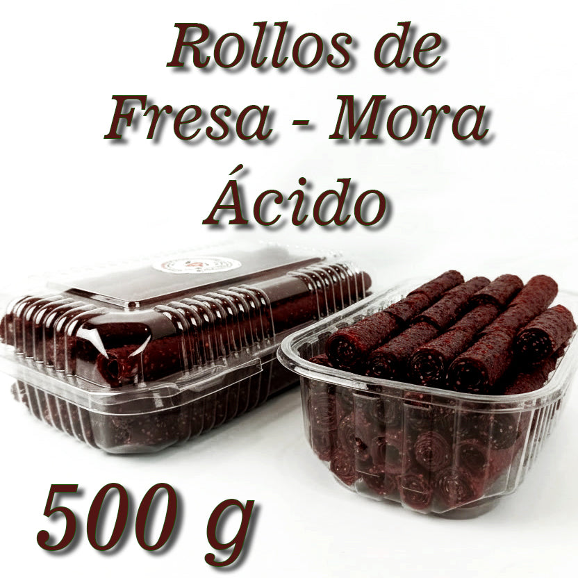 Rollos de Fresa y Mora Ácido 500 g
