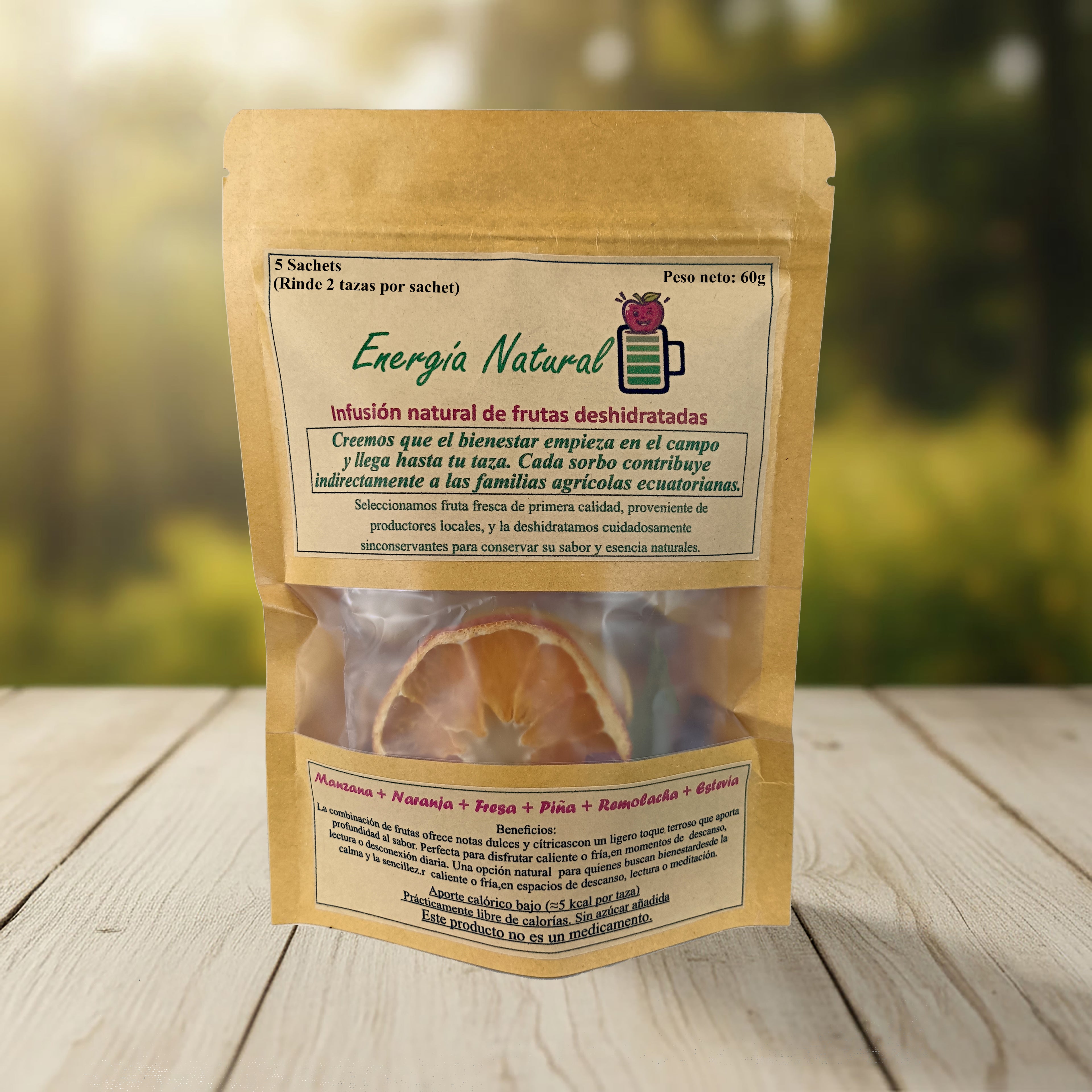 Infusión Energía Natural -- 5 sachets (Rinde 2 tazas por sachet)