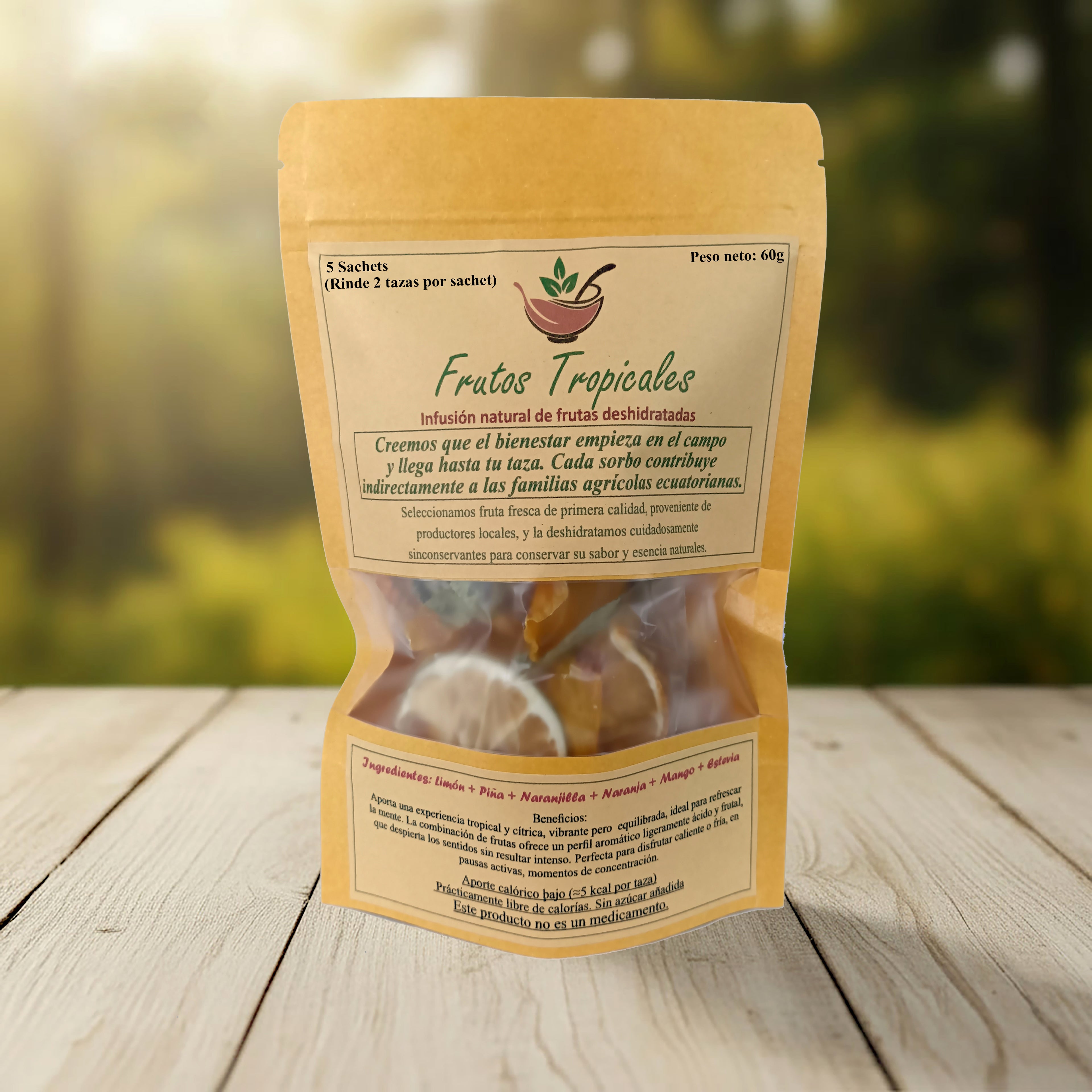 Infusión Frutos Tropicales -- 5 sachets (Rinde 2 tazas por sachet)