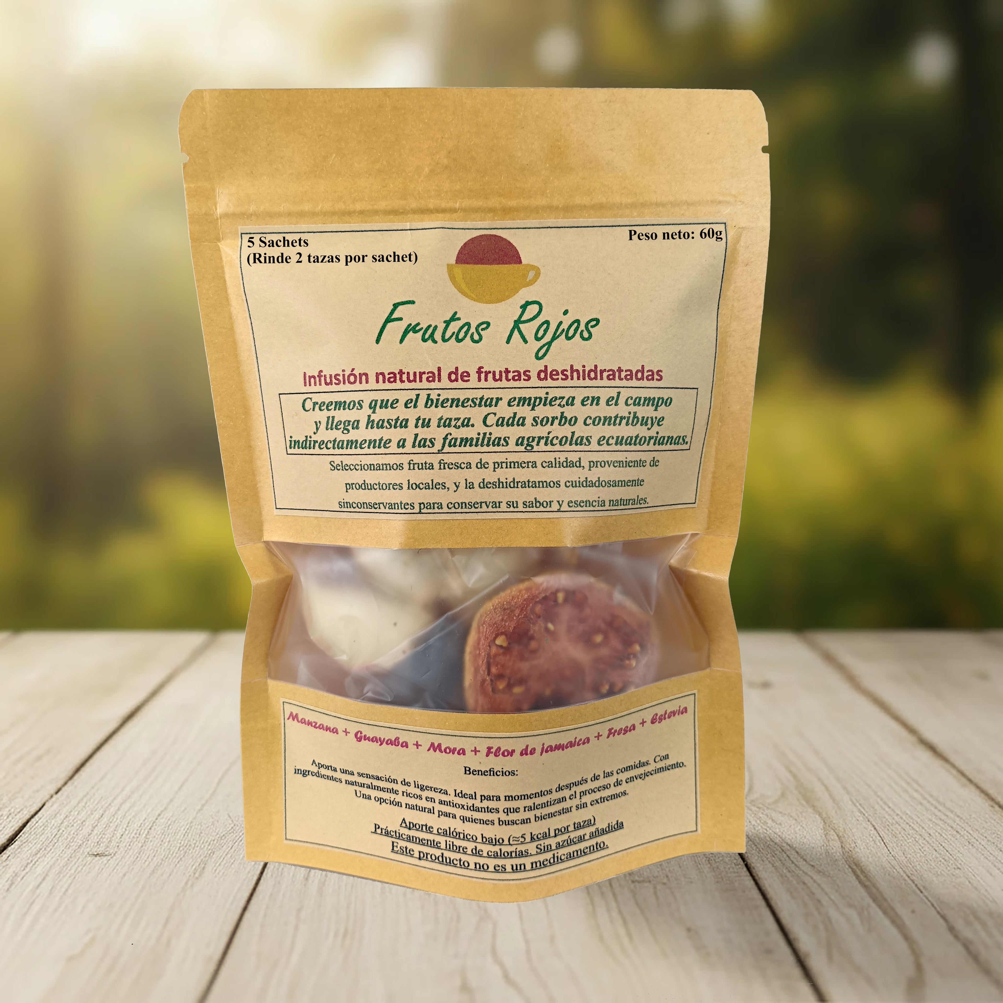 Infusión Frutos Rojos -- 5 sachets (Rinde 2 tazas por sachet)