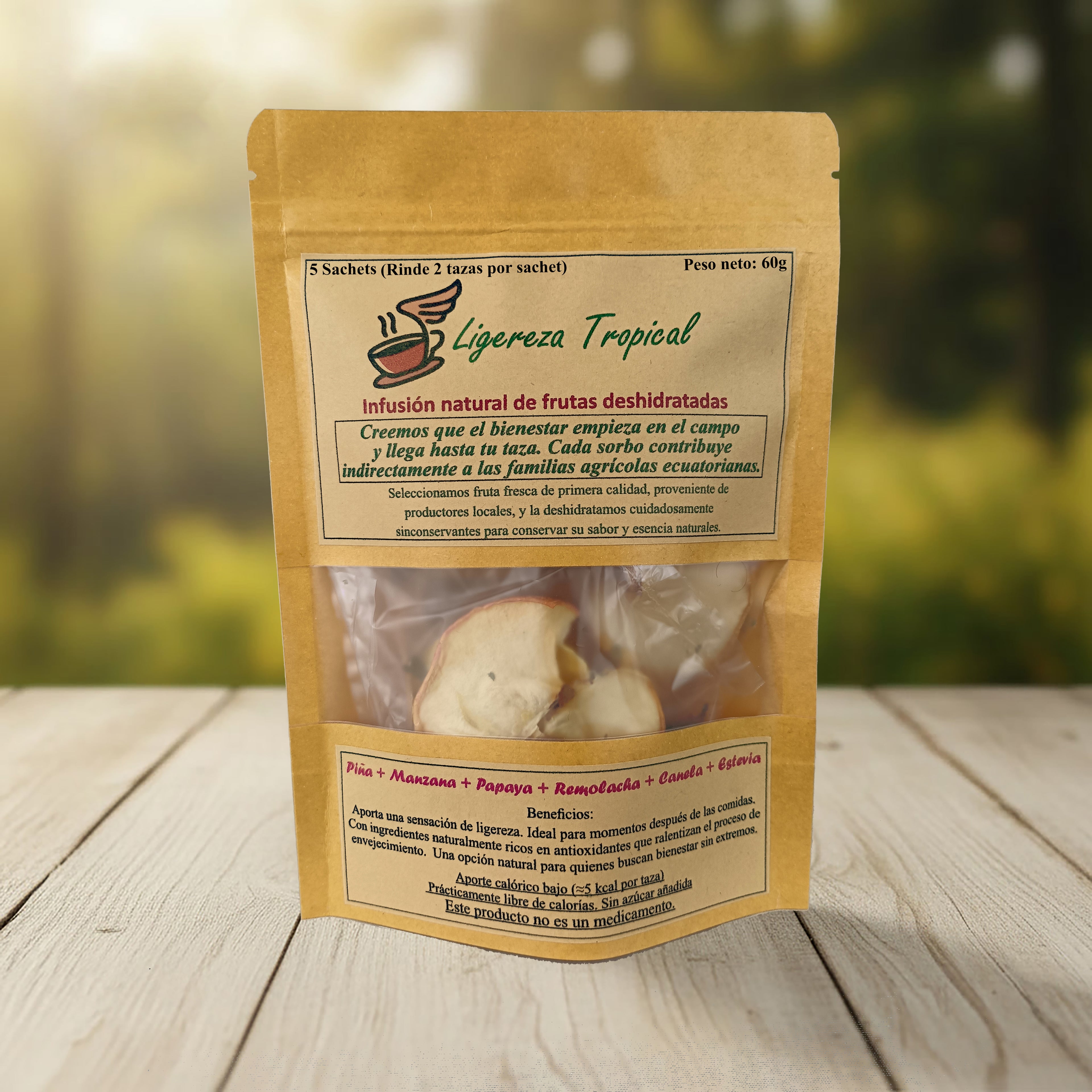 Infusión Ligereza Tropical -- 5 sachets (Rinde 2 tazas por sachet)