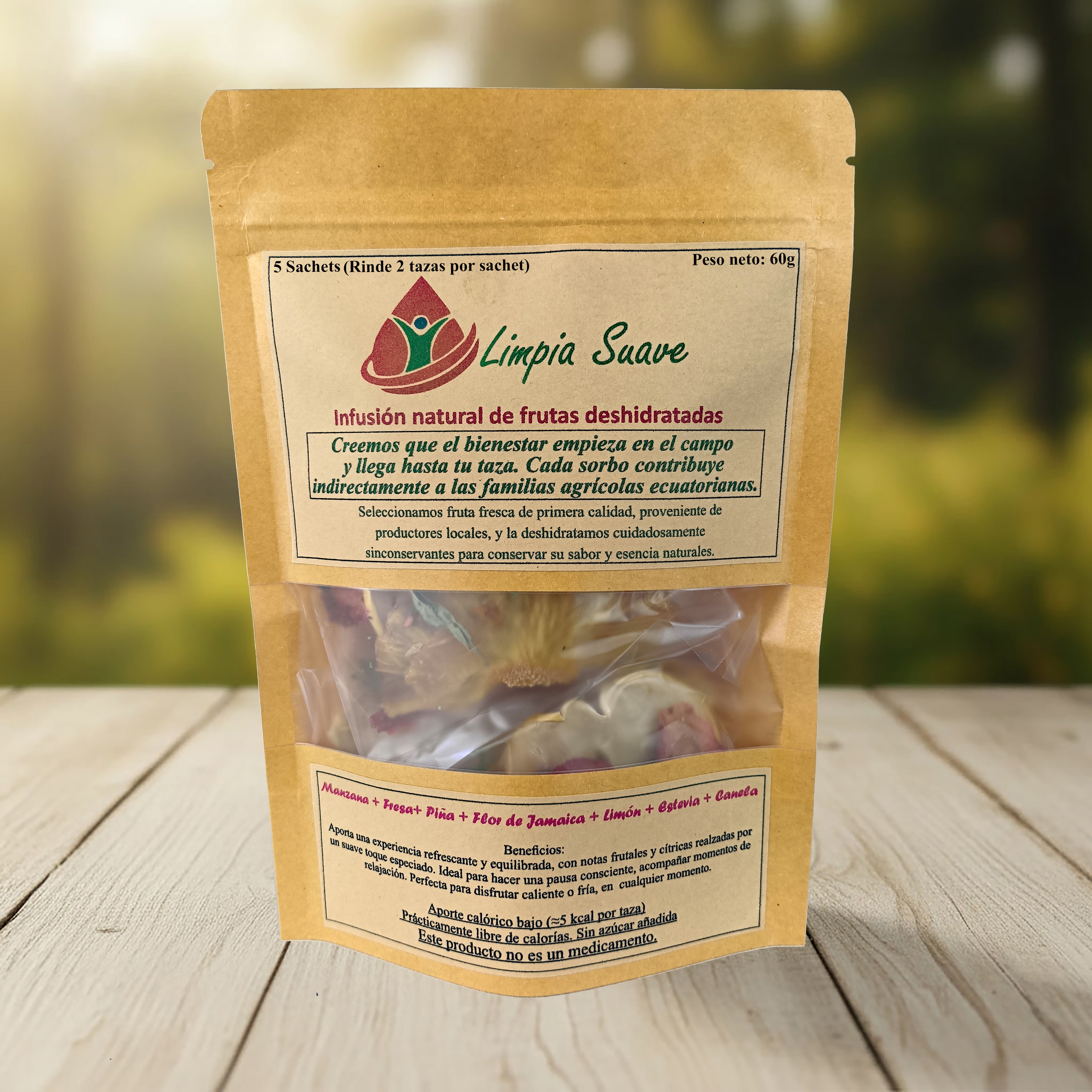 Infusión Limpia Suave -- 5 sachets (Rinde 2 tazas por sachet)
