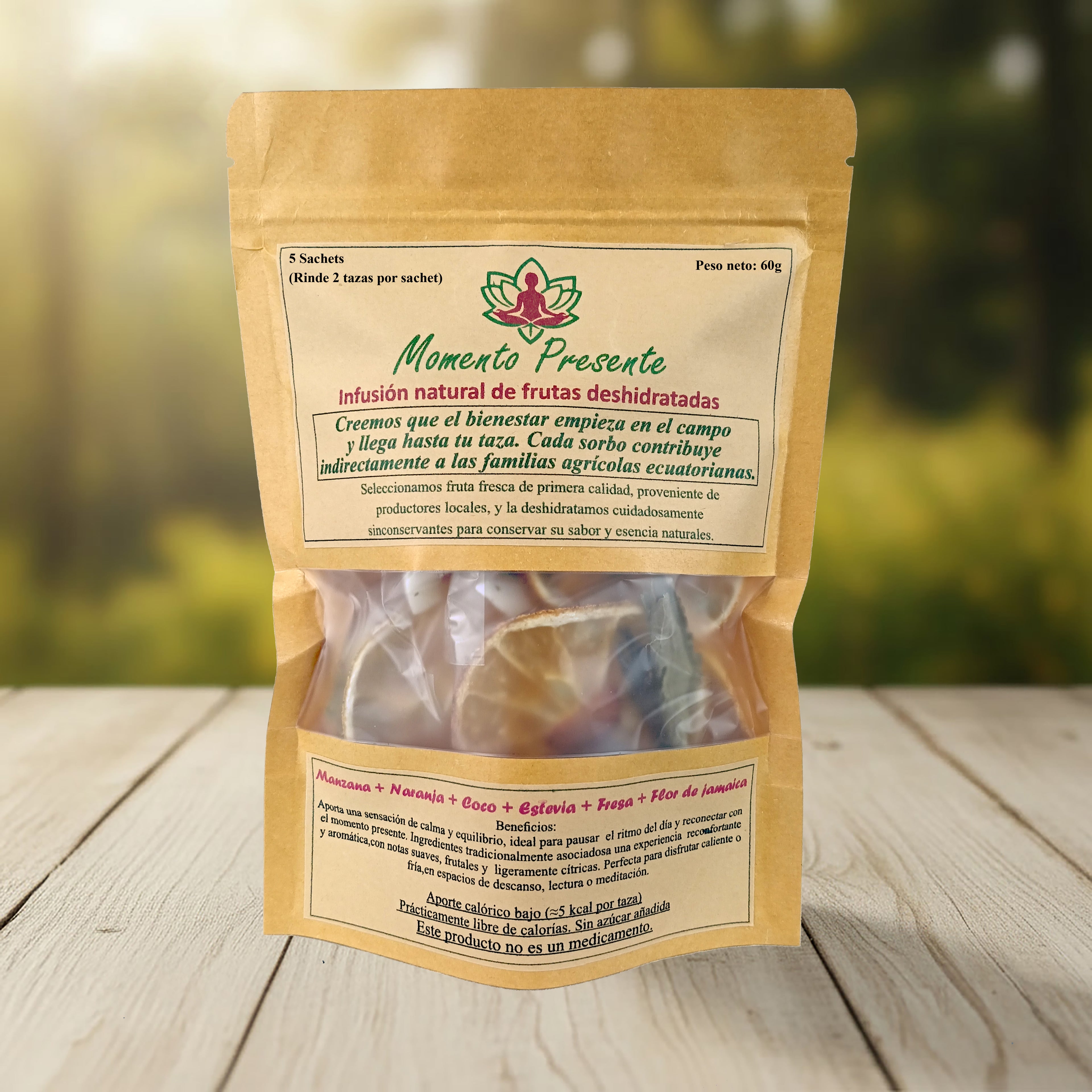 Infusión Momento Presente -- 5 sachets (Rinde 2 tazas por sachet)